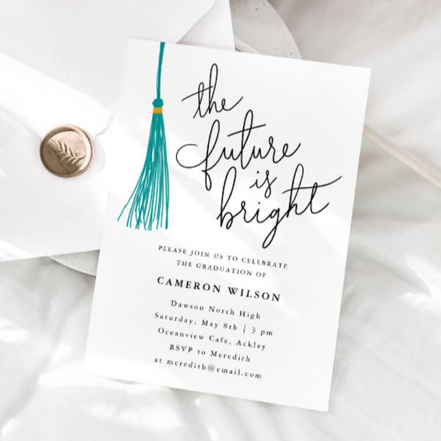 Invitación El Futuro Es Un Luminoso Partido De Graduación De  (Subido por el creador)
