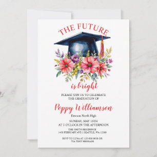 Invitación El Futuro Es Una Brillante Fiesta De Graduación