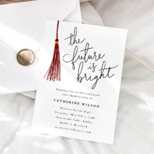 Invitación El futuro es una brillante foto de la fiesta de gr