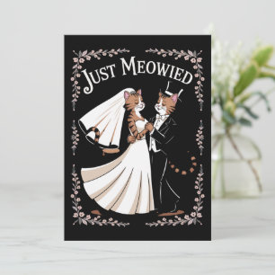 Invitación El gato Boda real es gracioso solo las parejas cas