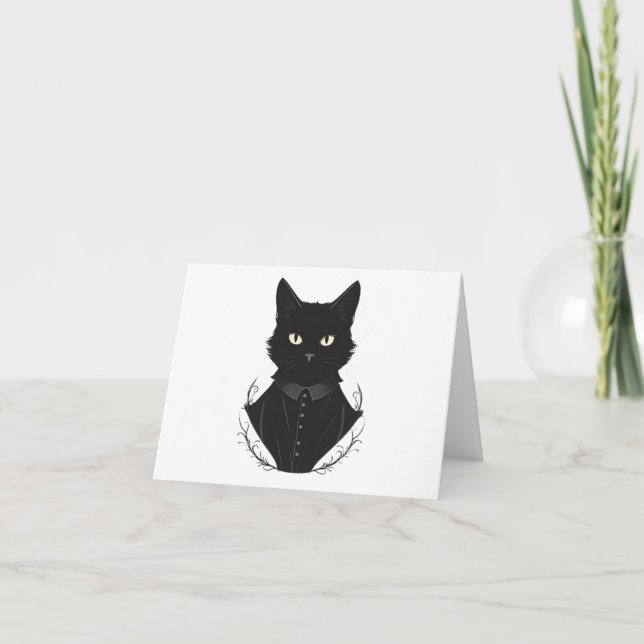 Invitación El gato negro encantado de Salem (Anverso)