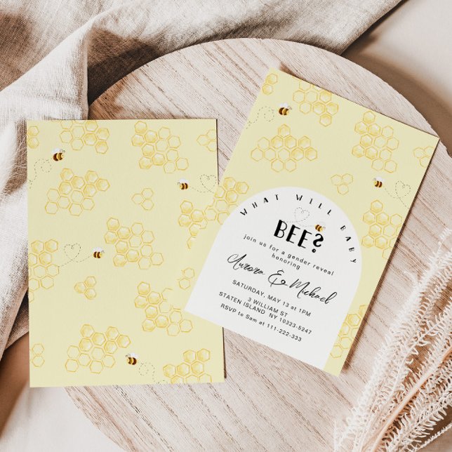 Invitación El género abeja revela la invitación. ¿Qué hará la (Subido por el creador)