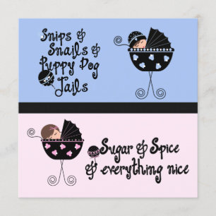 Invitación El género azul rosado del carro revela