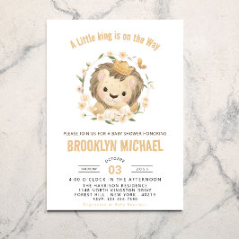 Invitación El género Baby Shower Little Lion King Neutral