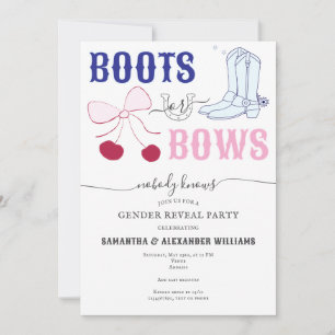Invitación El género de Boots o Bows Country revela Baby Show