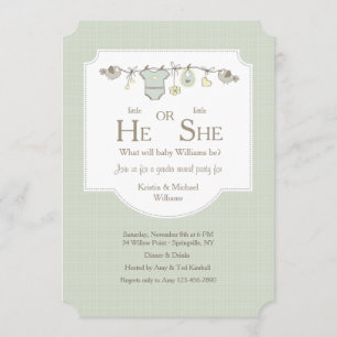 Invitación El género de la cuerda para tender la ropa del