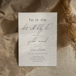 Invitación El género de la escritura moderna revela Baby Show