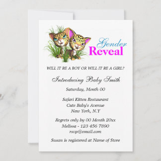 Invitación El género de la jungla revela PERSONALIZAR