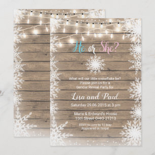 Invitación El género de la madera de las copas de nieve revel