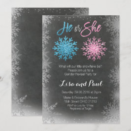 Invitación El género de la pizarra de los copos de nieve