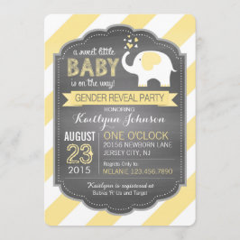 Invitación El género de la raya del elefante blanco revela