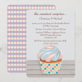 Invitación El género de la tarta de misterio revela la invita