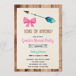 Invitación El género de las arcos o flechas revela la invitac