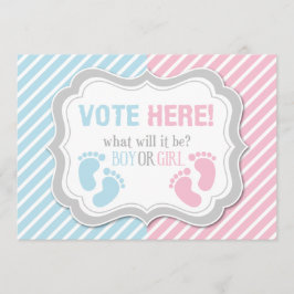 Invitación El género de las huellas revela el Rótulo de