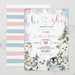 Invitación El género de los animales de invierno revela sus c