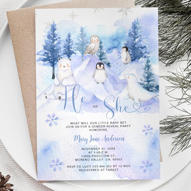 Invitación El género de los animales del Ártico de invierno r (Subido por el creador)