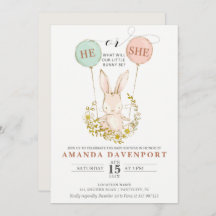 El género de los globos de conejo revela invitació