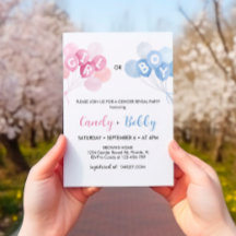 El género de los globos rosa y azul moderno