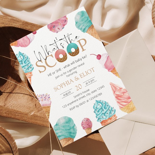 Invitación El género de los helados revela lo que es el Fiest (Subido por el creador)