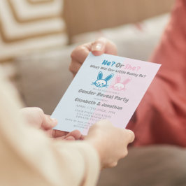 Invitación El género de los pequeños conejitos revela