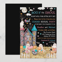 Invitación El género de Pastel Halloween revela Baby Shower