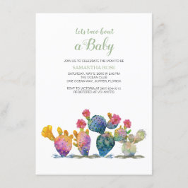 Invitación El género del cactus revela la fiesta de Baby