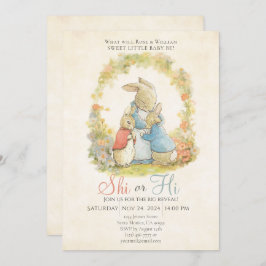 Invitación El género del conejo de Peter de la época revela q