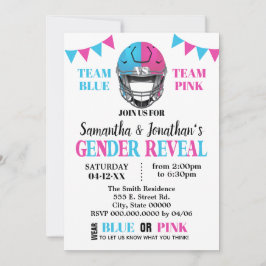 Invitación El género del fútbol revela ducha rosa o azul