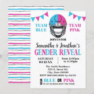 Invitación El género del fútbol revela ducha rosa o azul