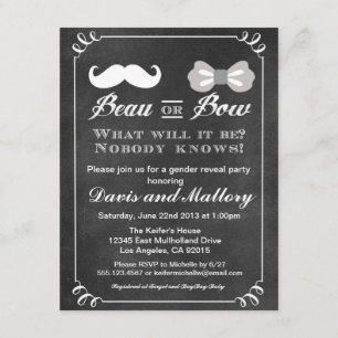 Invitación El género del galán o del arco revela la