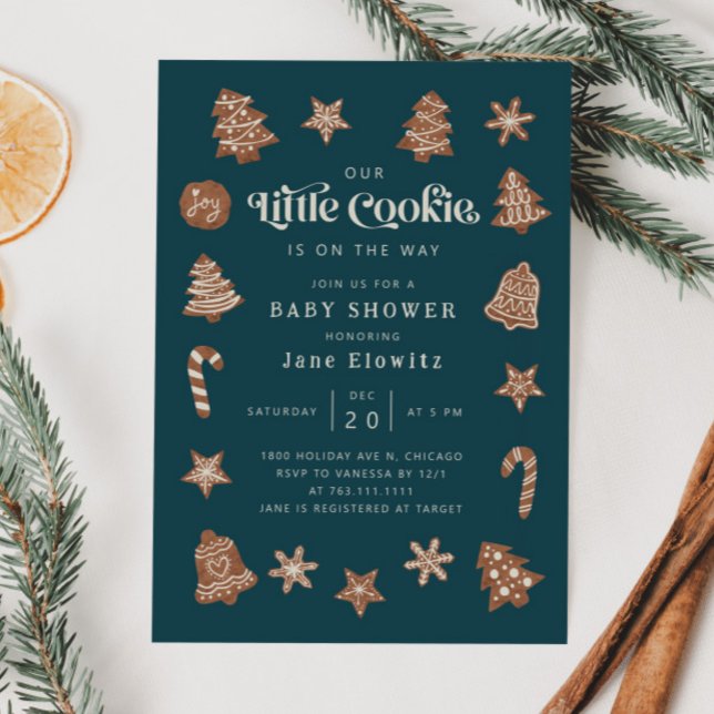 Invitación El género femenino Little Cookie Baby Shower neutr (Subido por el creador)