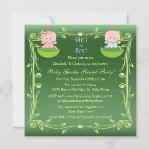 Invitación El género ínfimo revela a los bebés en los abejorr