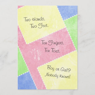 Invitación El género lindo del bebé del país revela