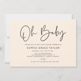 Invitación El género moderno del Boho de Baby Shower Cream Ne