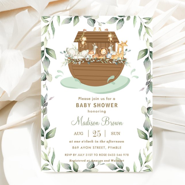 Invitación El género neutro de la Baby Shower de la vegetació (Subido por el creador)