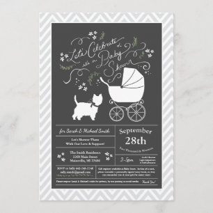Invitación El género neutro de la Baby Shower de West Highlan