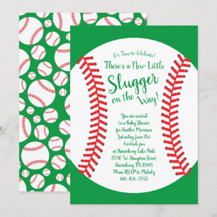 Invitación El género neutro del beisbol pequeño Baby Shower