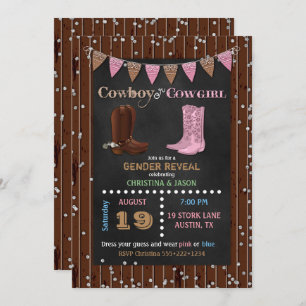 Invitación El género occidental del vaquero o de la vaquera