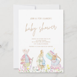 Invitación El género pastoral neutro Peter the Rabbit Baby Sh