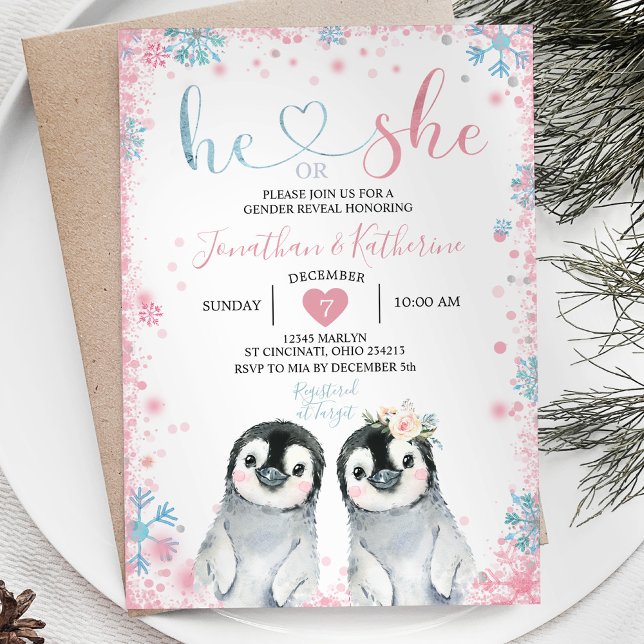 Invitación El género pingüino revela sus copos de invierno (Subido por el creador)