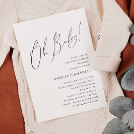 Invitación El género radical Neutral ¡Oh bebé! Baby Shower