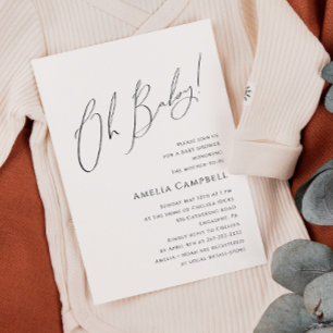 Invitación El género radical Neutral ¡Oh bebé! Baby Shower