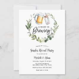 Invitación El género revela cerveza y pañales
