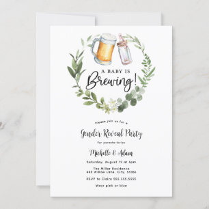 Invitación El género revela cerveza y pañales