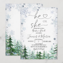 El género revela el bosque de copos de nieve