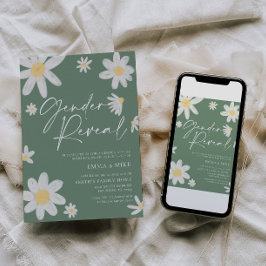 Invitación El género revela el verde de Daisy Sage
