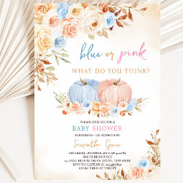 Invitación El género revela la pequeña calabaza Baby Shower