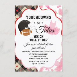 Invitación El género revela los toques de Baby Shower o tutus