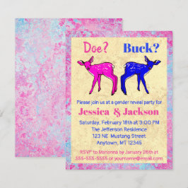 Invitación El género rosado y del azul lindo de los