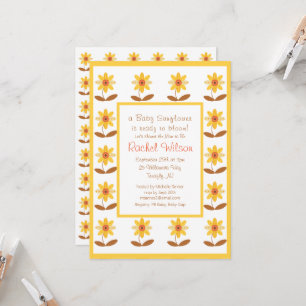 Invitación El girasol bebé está listo para florecer la ducha